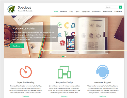 spacious wordpress theme